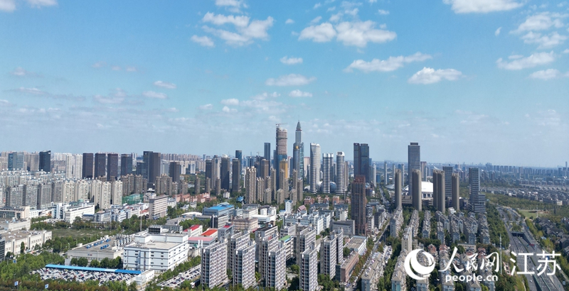 南通城市航拍图。人民网记者 王继亮摄
